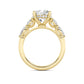 Above Love Star Lab Grown Diamond Engagement Ring in Yellow Gold (3 1/4 Ctw)