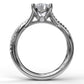 14 Karat White Gold Fana 1/5 Carat Alternating Twist Diamond Engagement Ring Setting