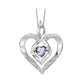 Rhythm of Love Lab Created Heart Shape Alexandrite Pendant in Sterling Silver