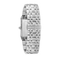 Bulova Men's Quadra Silver Square Black Dial Stainless Steel Watch