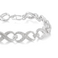 1/10 Ctw Round Cut Diamond Infinity Swirl bracelet in Sterling Silver