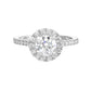 1/2 Ctw Daphne Diamond Round Halo Engagement Ring Setting in 14 Karat White Gold