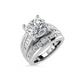 3 7/8 Ctw Round Lab Grown Diamond Engagement Ring in White Gold