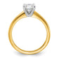 1.00 Carat Round Lab Grown Diamond Solitaire Engagement Ring in 14 Karat Yellow Gold