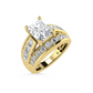 2 7/8 Ctw Radiant Lab Grown Diamond Engagement Ring in Yellow Gold