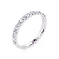 1/3 Ctw Classic U Prong Diamond Wedding Band in 14 Karat White Gold