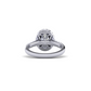 14 Karat White Gold 1.00 Ctw Oval Lab Grown Diamond Double Halo Engagement Ring