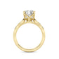 Above Love Star Lab Grown Diamond Engagement Ring in Yellow Gold (2 1/3 Ctw)