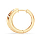 3/8 Ctw Diamond Domed Hoop Earrings in 14 Karat Yellow Gold