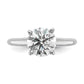 2.00 Carat Round Lab Grown Diamond Solitaire Engagement Ring in 14 Karat White Gold