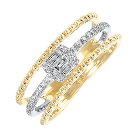 1/5 Ctw Diamond Fashion Ring in 10 Karat Two Tone Gold