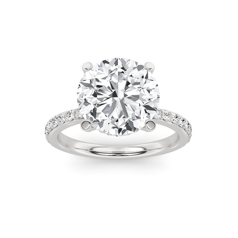 Above Love Star Lab Grown Diamond Engagement Ring in White Gold (3 1/2 Ctw)