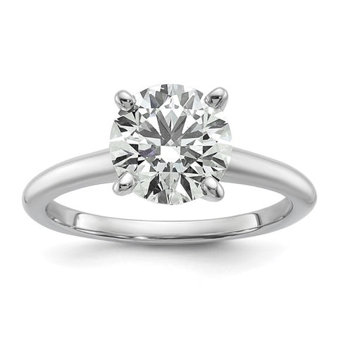 2.00 Carat Round Lab Grown Diamond Solitaire Engagement Ring in 14 Karat White Gold