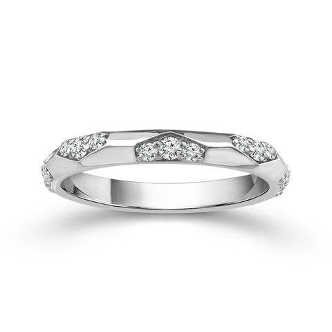 1/4 Ctw Diamond Stackable Band in White Gold