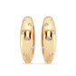 3/8 Ctw Diamond Domed Hoop Earrings in 14 Karat Yellow Gold