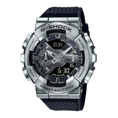 G-SHOCK Analog-Digital Men's Watch Stainless Steel Black and Silver Men's Watch GM110-1A