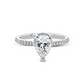 18 Karat White Gold Simon G Pear Shaped Hidden Halo Diamond Engagement Ring Setting