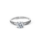 18 Karat White Gold Simon G. 1/3 Carat Round and Baguette Cut Diamond Semi Mount