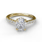 14 Karat Yellow Gold Fana 2/5 Carat Hidden Halo Diamond Engagement Ring Setting