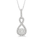 14 Karat White Gold 1/4 Carat Lovebright Diamond Pendant