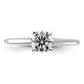 3/4 Carat Round Lab Grown Diamond Solitaire Engagement Ring in 14 Karat White Gold