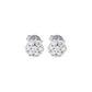 1/10 Ctw Multi Stone Diamond Earrings in 10 Karat White Gold