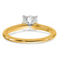 1.00 Carat Round Lab Grown Diamond Solitaire Engagement Ring in 14 Karat Yellow Gold