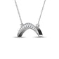 10 Karat White Gold 1/6 Carat Diamond Crescent Pendant