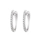 1/10 Diamond Huggie Earrings in 10 Karat White Gold