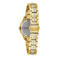 Bulova Ladies White Dial Gold-Tone Stainless Steel Phantom Watch 98L283