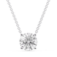 3.00 Carat Round Lab Grown Diamond Solitaire Pendant in 14 Karat White Gold