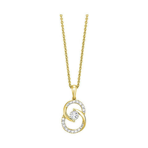 1/4 Ctw Diamond Pendant in 10 Karat Yellow Gold