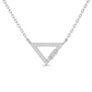 10 Karat White Gold 1/8 Carat Diamond Triangle Pendant