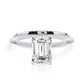 2 Carat Emerald Cut Lab Grown Diamond Knife Edge Solitaire Engagement Ring