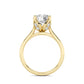 Above Love Star Lab Grown Diamond Engagement Ring in Yellow Gold (2 1/6 Ctw)