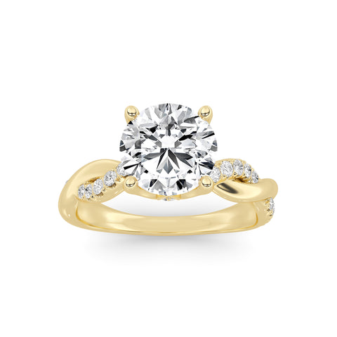 Above Love Star Lab Grown Diamond Engagement Ring in Yellow Gold (2 1/3 Ctw)