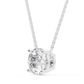 3.00 Carat Round Lab Grown Diamond Solitaire Pendant in 14 Karat White Gold