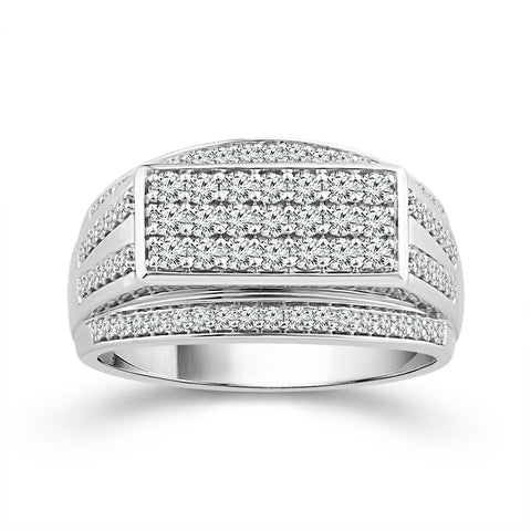 10 Karat White Gold 1 Carat Diamond Gents Ring