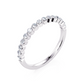 1/4 Ctw Classic Single Prong Diamond Wedding Band in 14 Karat White Gold