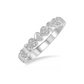 1/20 ctw Mini Hearts Round Cut Diamond Fashion Ring in Sterling Silver