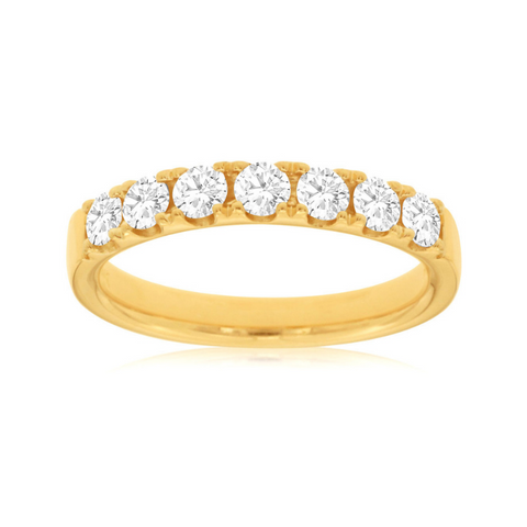 14 Karat Yellow Gold 3/4 Carat Diamond Wedding Band