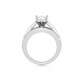 2 1/4 Ctw Marquise Lab Grown Diamond Engagement Ring in 14 Karat White Gold