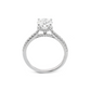 18 Karat White Gold Simon G. Pave Hidden Halo Diamond Engagement Ring Setting