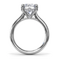 Fana Classic Hidden Halo Diamond Engagement Ring Setting in 14 Karat White Gold