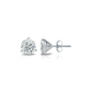 3 Prong Round Lab Grown Diamond Stud Earrings in White Gold (1/4 Ctw)