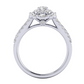 1 1/3 Ctw Pear Shape Halo Lab Grown Diamond Engagement Ring in 14 Karat White Gold