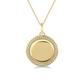 1/4 Ctw Round Cut Diamond Circle Locket Pendant With Chain in 10K Yellow Gold