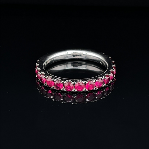 14 Karat White Gold 1 1/2 Carat Ruby Ring