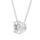 2.00 Carat Round Lab Grown Diamond Solitaire Pendant in 14 Karat White Gold