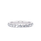 3/4 Ctw Classic Single Prong Diamond Wedding Band in 14 Karat White Gold